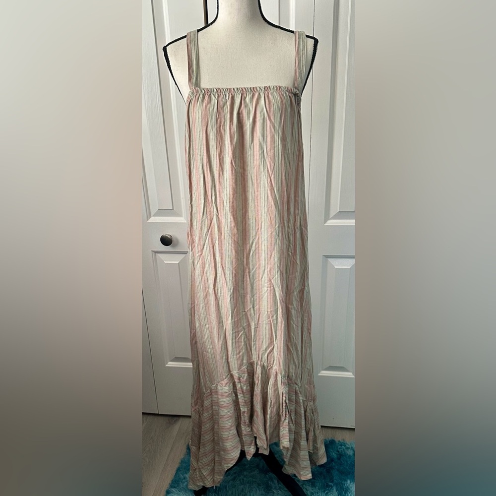 DESIGNED BY O’NEILL!!!! NWT SAIGE STRIPPED SKATER MAXI SUNDRESS WITH BACK TIE